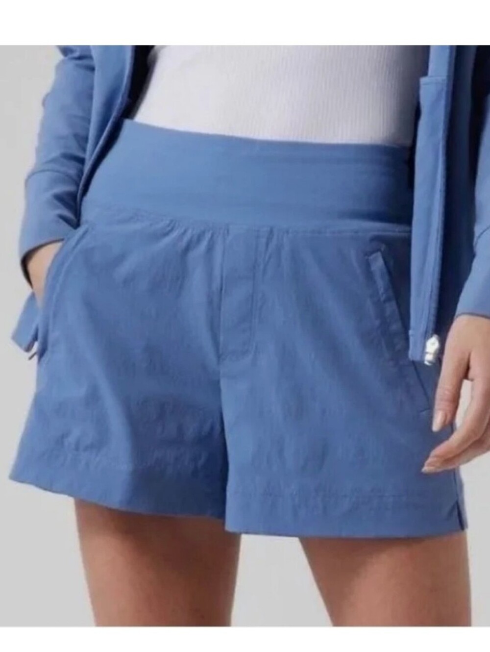 Athleta Trekkie North Short Light Blue Athletic Shorts Size 14